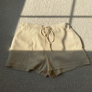 Tan White Fox Boutique Shorts